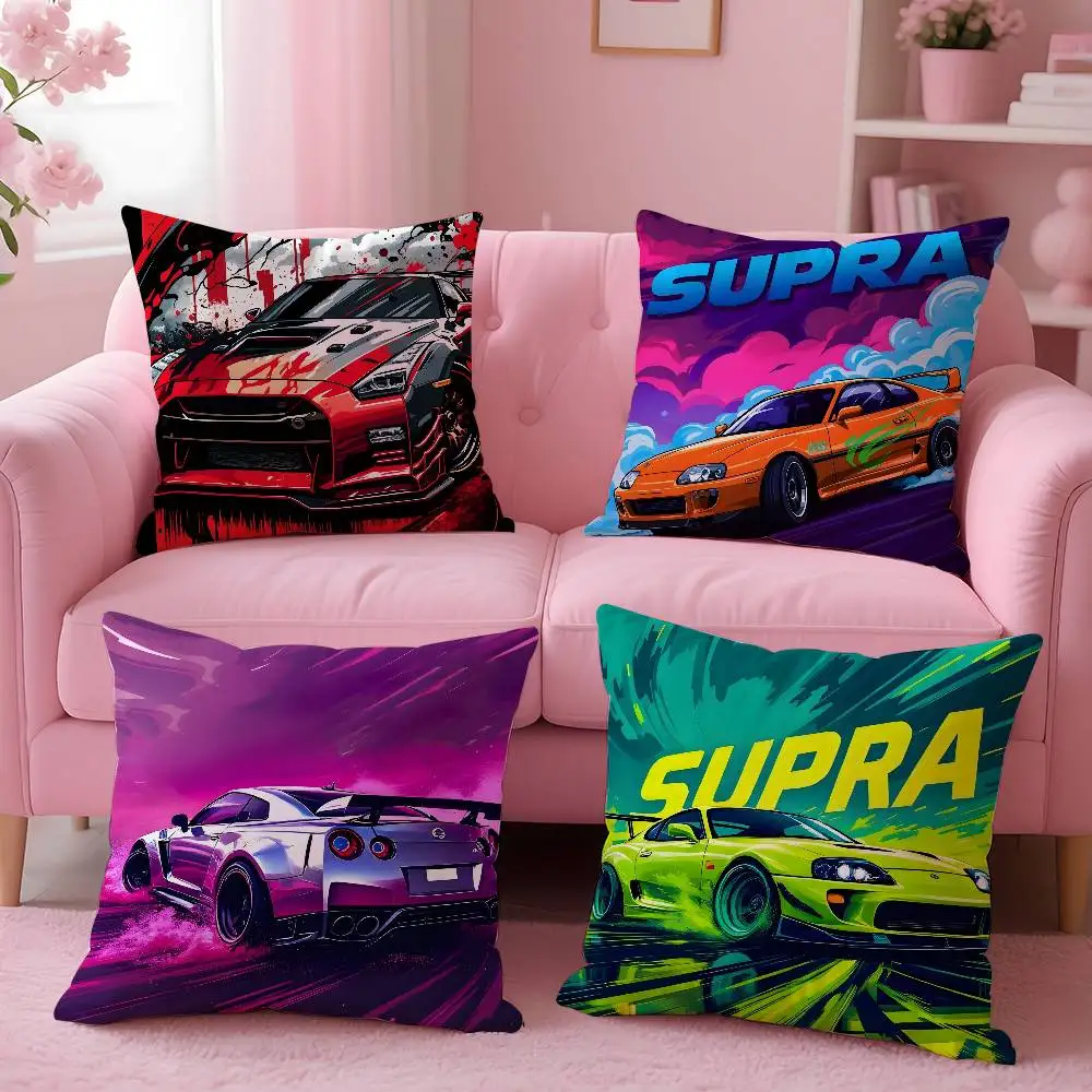 Advanced Sports GTR Race Car Kissenbezug Musterdruck Kissenbezug Wohnzimmer Sofa Kissenbezug Schlafzimmer Zimmer Dekor