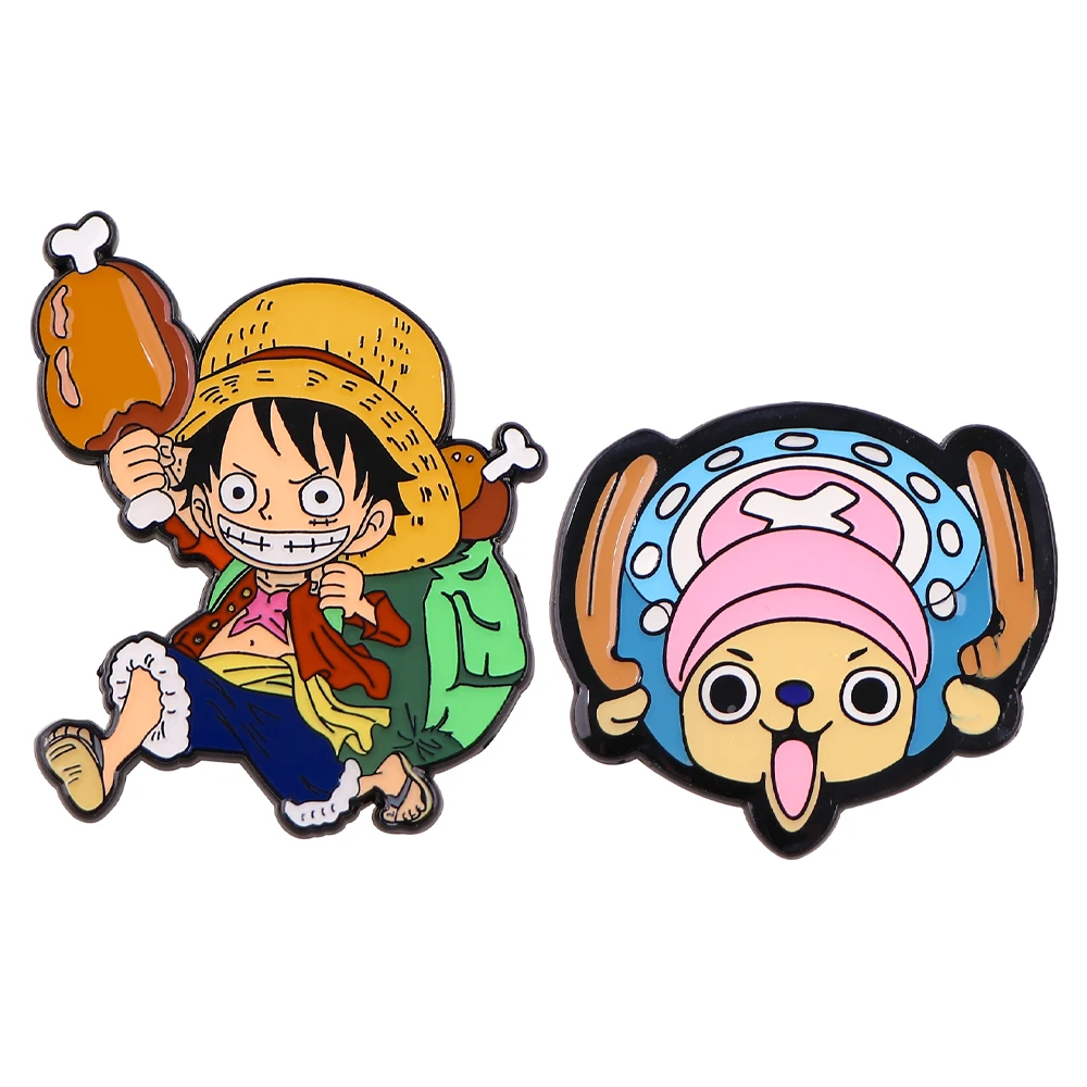 

Pirates Anime Icons Figures Enamel Pins Badge Brooch Backpack Bag Collar Lapel Decoration Jewelry Gifts for Friends Kids