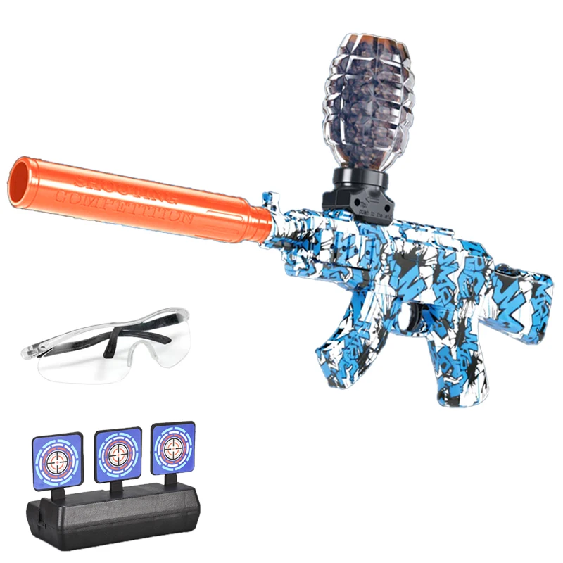 M416 Electric Ball Blaster AK Gun Target Toy Pistol Shooting Sport Game Outdoor High Speed Rechargeable Game Parties For Adult