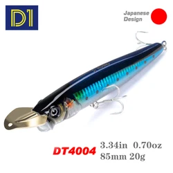 D1 Popper Riser Aas Vissen Lokt 65Mm/12G 85Mm/20G Saltwater Zinken Harde Aas zware Body Baits Lange Casting Bass Pike Visgerei