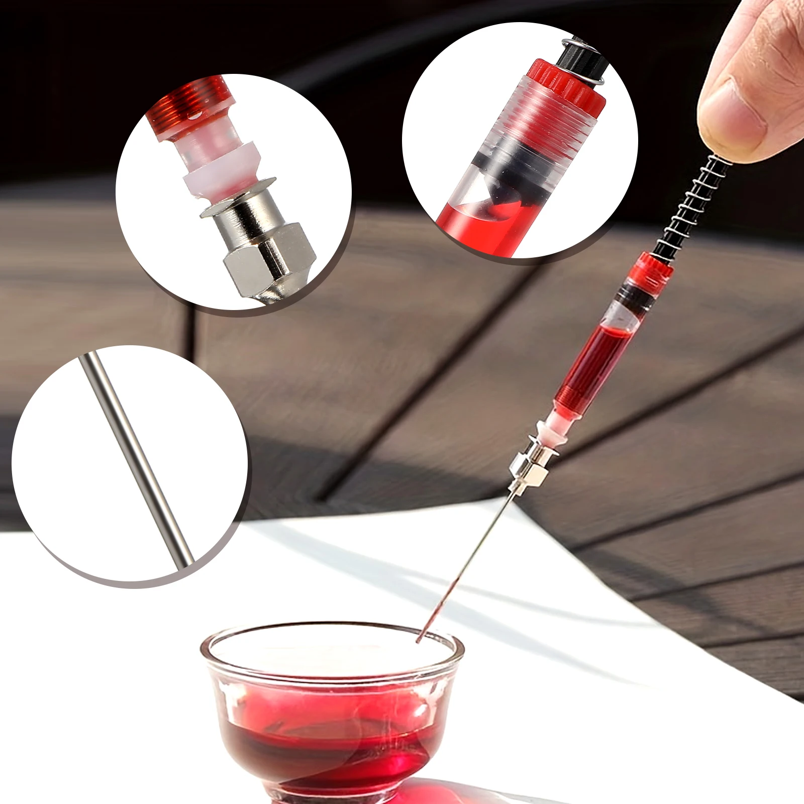 3Pcs Fountain Pen Spring Filler Ink Auxiliary Absorber Ink Syringe Tool For Woodworking Rhinestones Filler Writing Supplies