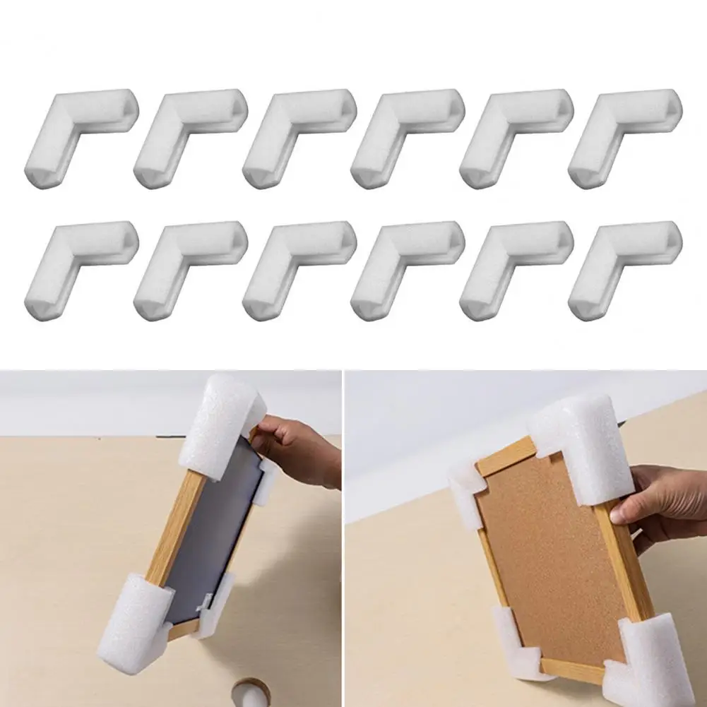 12/24Pcs Foam Corner Protector Photo Mirror TV Frame Edge Protection Corner Packaging Moving Foam Cushion Edge Protector Cover