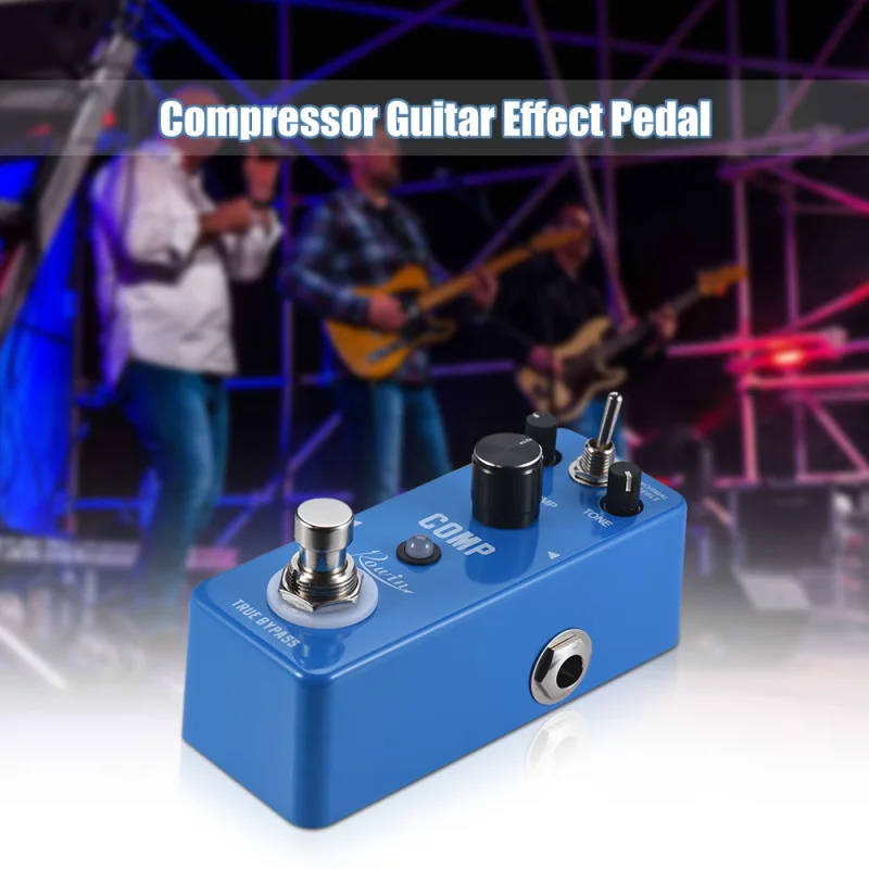 LEF-333 Compression Effector COMP Compressor Compress Guitar Effect Pedal Aluminum Alloy Shell True Bypass