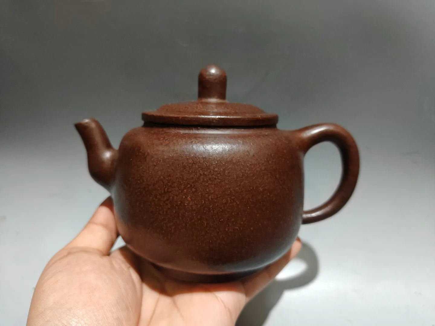 

7 "Китайский Исинский чайник из фиолетовой глины, патина, нефритовый чайник в форме столбика, чайник, чайник, чайная церемония, украшения для богатства