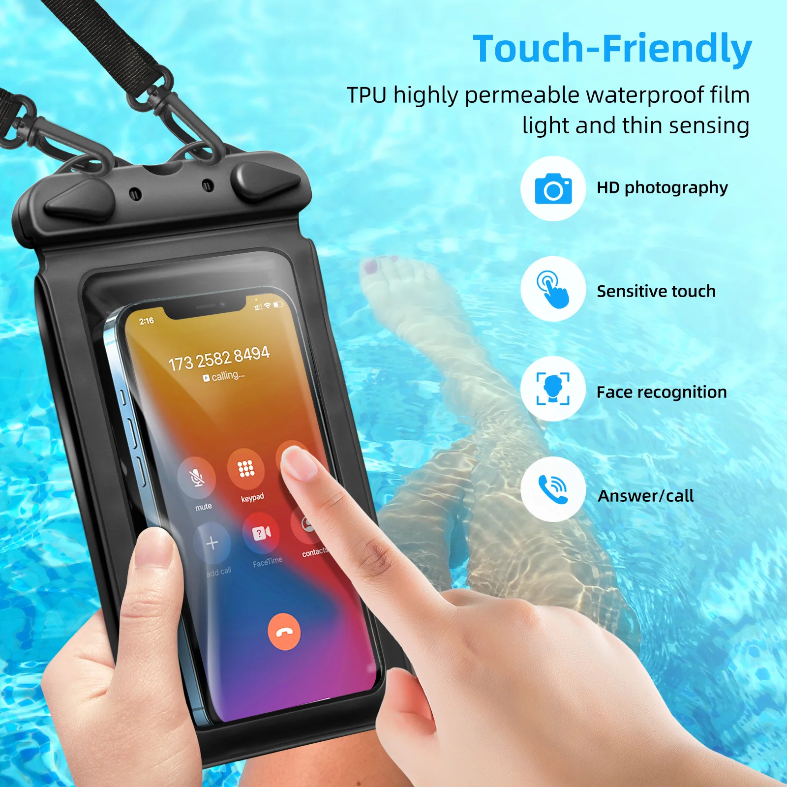 Waterproof Phone Case Water Proof Bag Swim Cover For iPhone 15 14 13 12 11 Pro Max Samsung S23 Huawei Smartphone Pouch Bag Cover