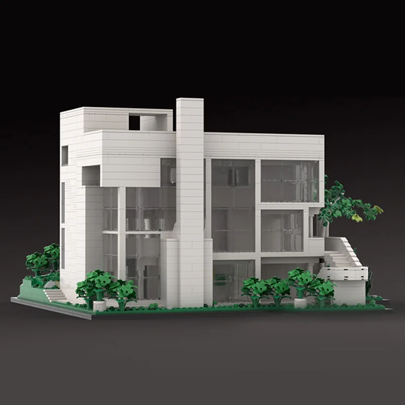 2859 Teile Konstruktionsset Smith House von Richard Meier MOC Anpassbares Modulares Baustein-Modell Design DIY Jungen Spielzeug Geburtstagsgeschenk