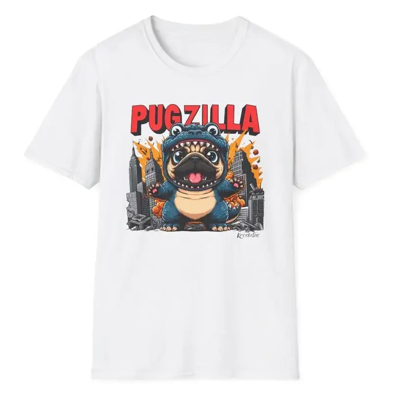 Pugzilla Funny Dog Softstyle T Shirt Cute Animal Lover Pet Owner Mom Dad Top