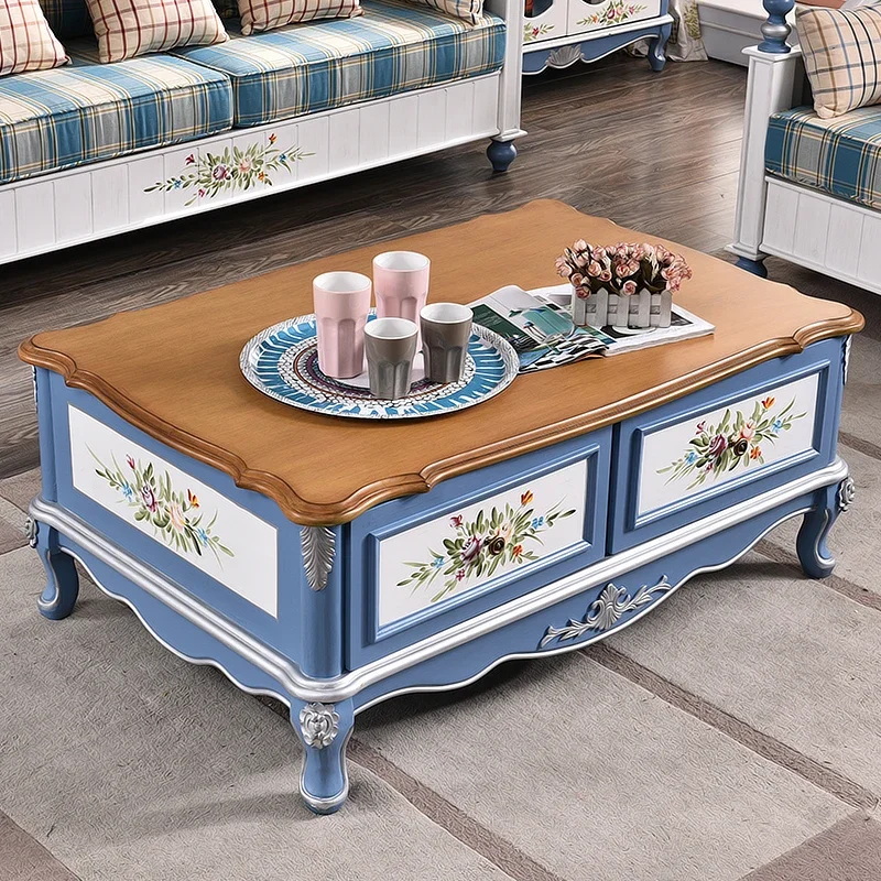 

Простой стол для гостиной, небольшой креативный журнальный столик из цельного дерева, шкафчик в стиле ретро