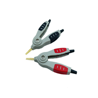 1 Pair Lcr Test Tool Kelvin Crocodile Duckbill Clip Orichalum Plating Superiot Quality