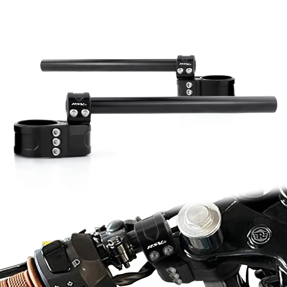 Fit For Aprilia RSV Mille Tuono 2002 2003 2004 2005 50mm Motorcycle Adjustable Clip On Ons Fork Handlebars Handle Bar Cafe Racer