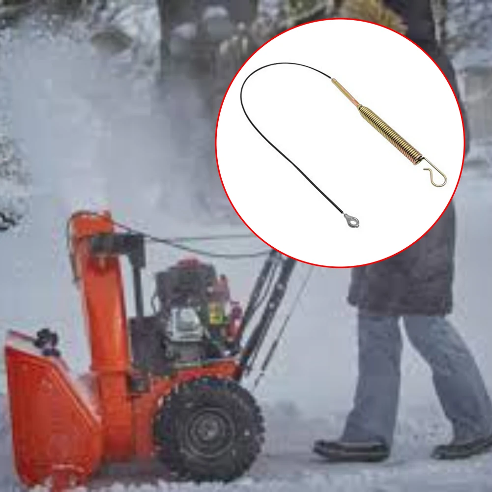 Upper Traction Auger Cable For SNO-TEK 24 120V/28 120V For ARIENS 27.1inches Cable 16.1inches Conduit Adjustable Spring End Kit