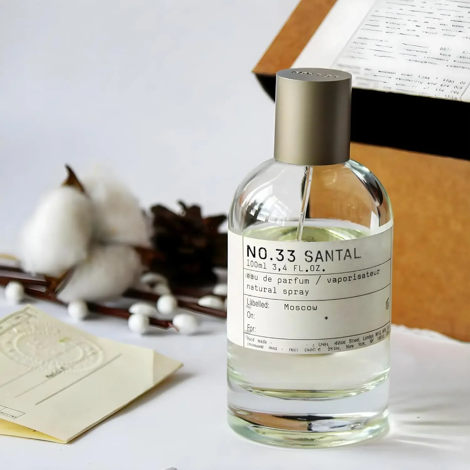 No 33 Santal Eau De Parfum 3.4oz 100ml unisexe Woody ambre longue durée Niche Parfum cadeau De luxe pour noël Thanksgiving