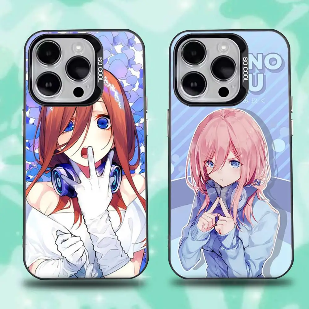 

Nakano Miku Anime Phone Case For iPhone 16,15,14,13,12,11,Mini,Pro,E,SE4,XS,MAX Black Candy Matte Cover