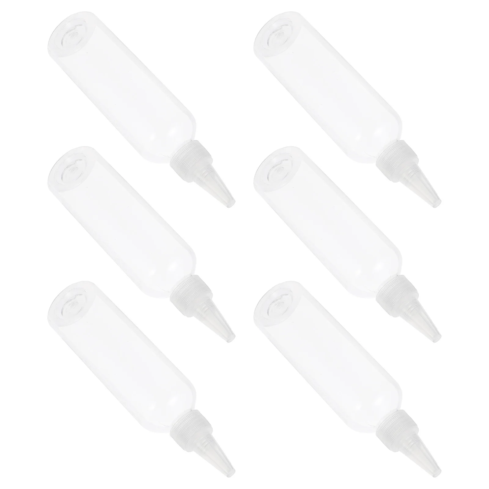 20 Stuks Lege Knijpflessen 120Ml Plastic Puntige Mond Vloeistof Dispenser Voor Cosmetica Pigment Olie Opslag Fles Transparant