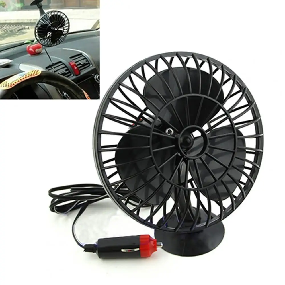 Solid Dashboard Fan  Portable Convenient Cooling Air Fan  12V 1A Car USB Fan