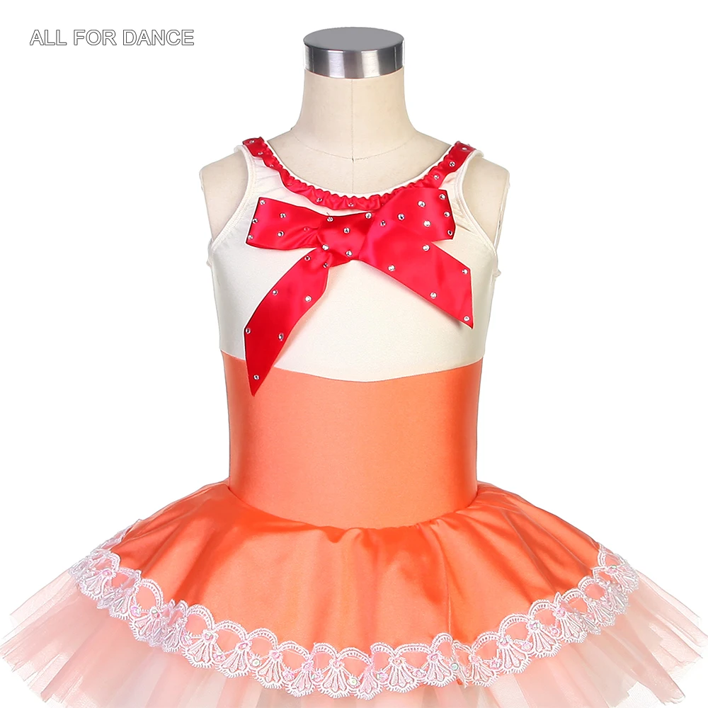 22537 Spandex Lijfje Meisjes Ballet Dans Kostuum Platter Tutu Rokken voor Prestaties Ballerina Dancewear Turnpakje Jurken