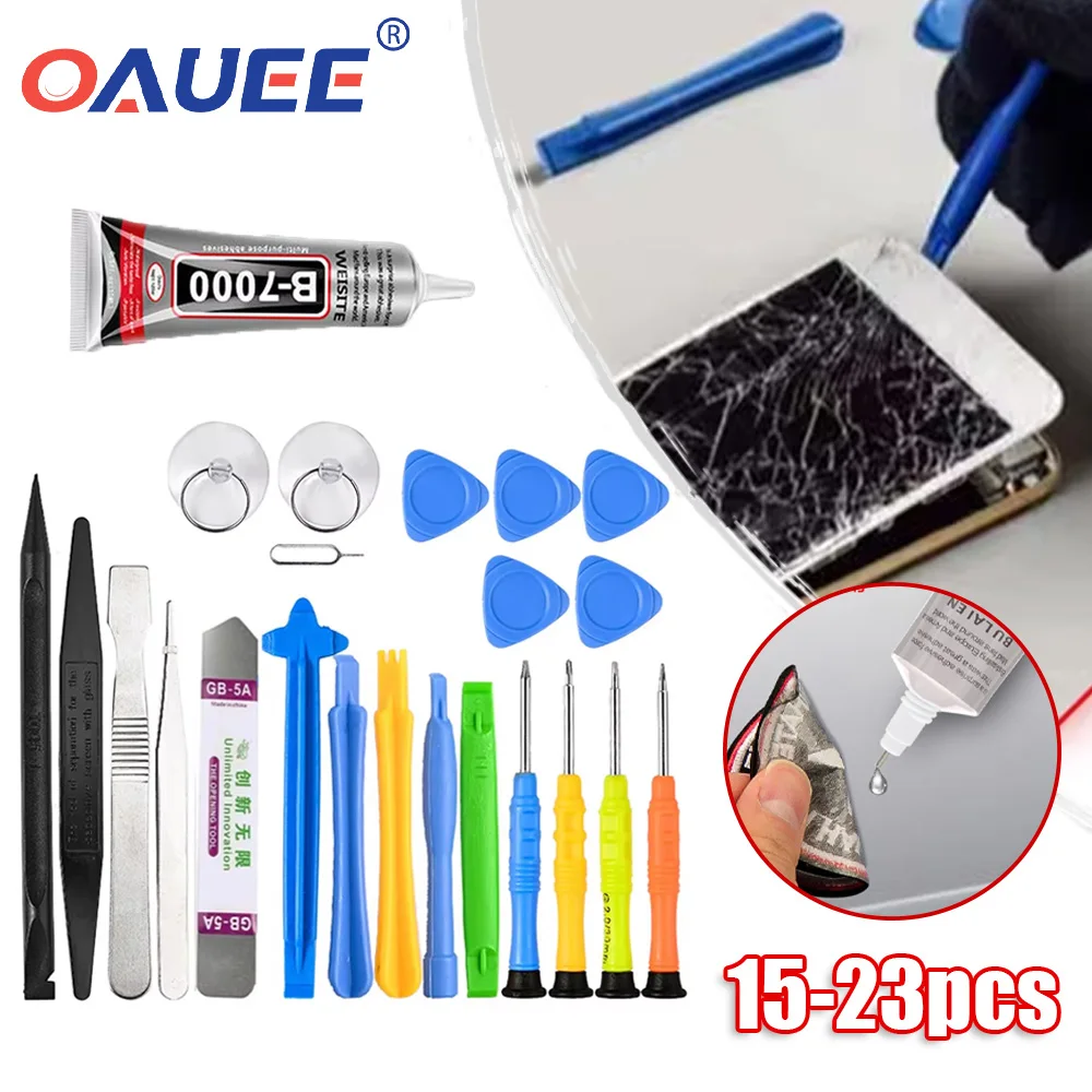 

15-23PCS Mobile Phone Repair Tools Screen Repair Disassemble Screwdriver Set for iPhone X 14 13 12 8 7 6S Hand Tool Glue Kit