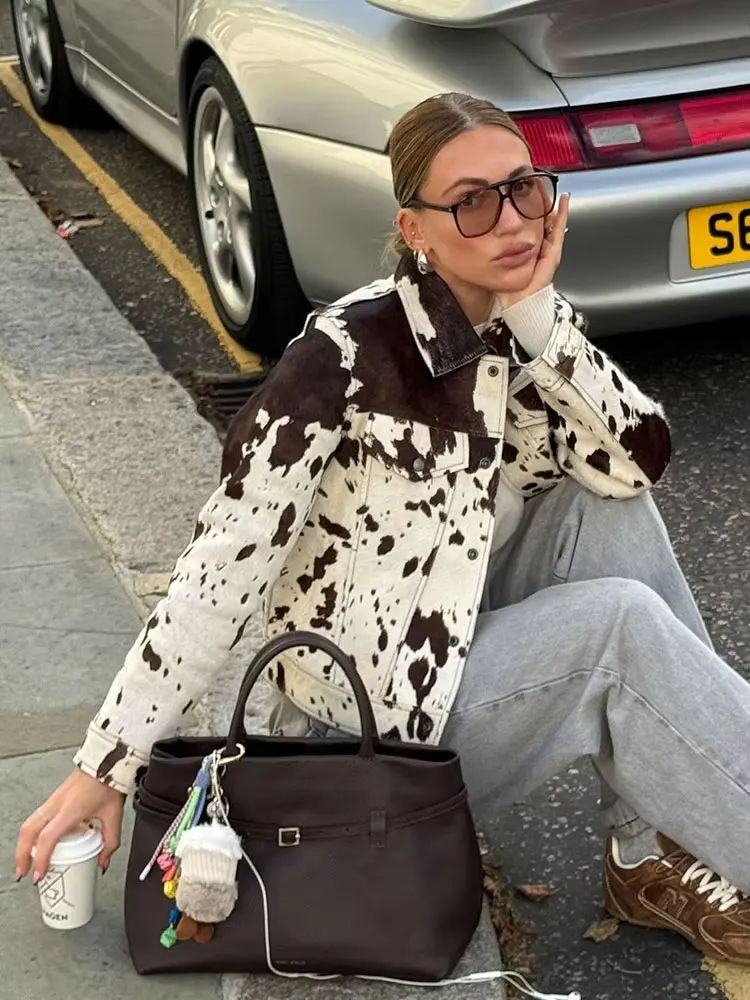 

HH 2024, осенние модные уличные куртки с длинными рукавами и карманами с отложным воротником, однобортные винтажные пальто, шикарные топы