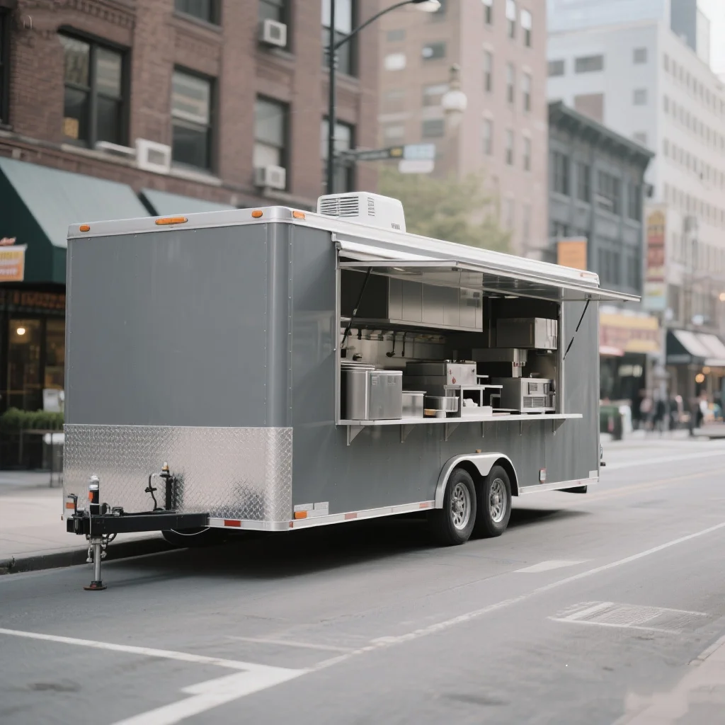 New Mobile Fast Food Vending Trailer Mobile Kitchen Barbecuecoffee Hot Dogs Pizza Cart Food Sales