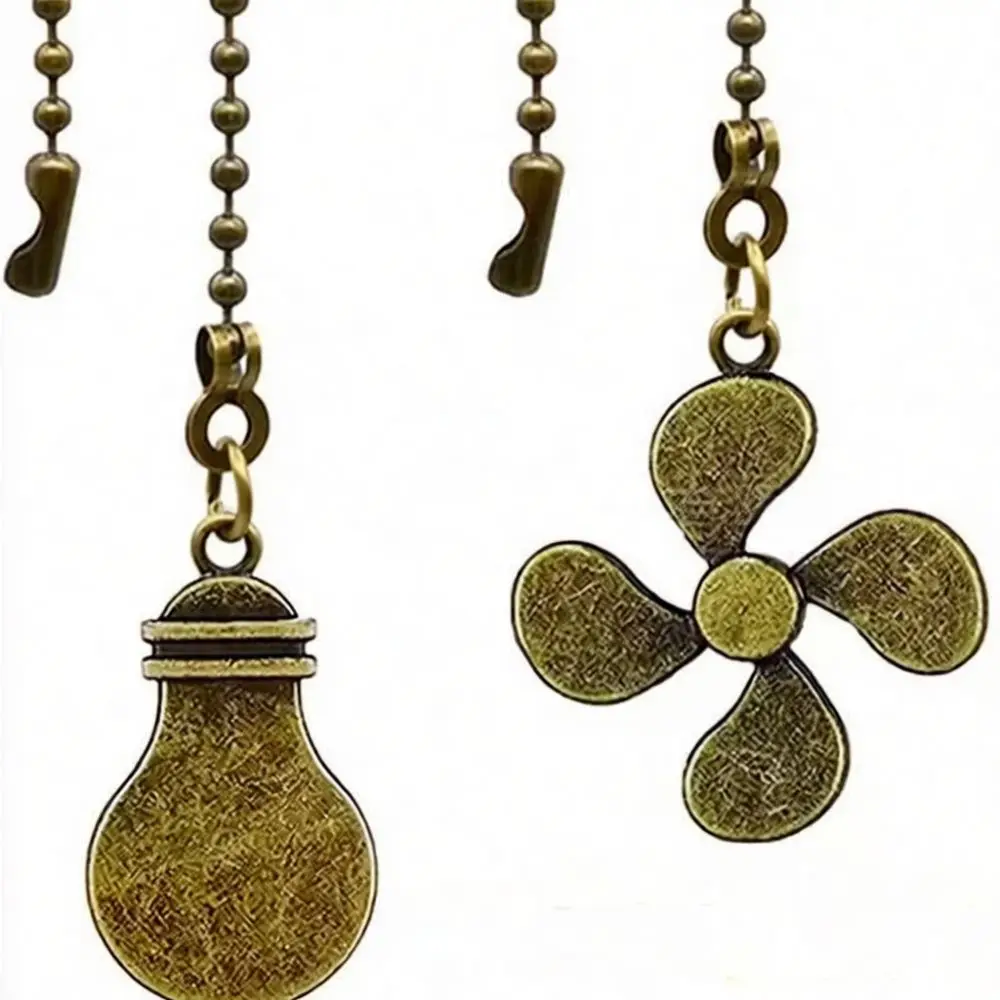 Metal Pendant Four Leaf Pull Chain Extension For Ceiling Fan Lamp Universal Switch Connector Lighting Accessory Decor