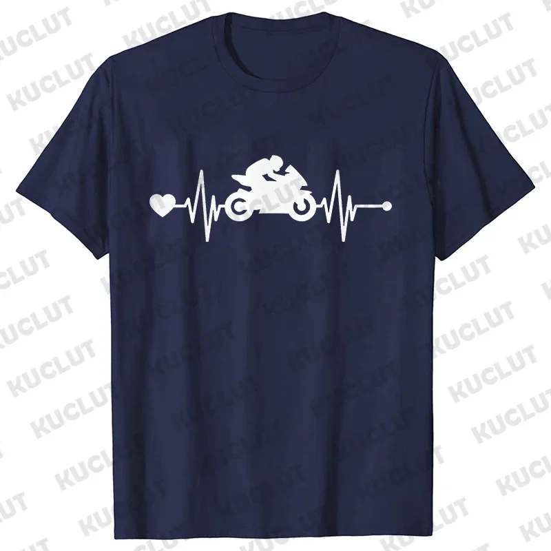 Mens T-Shirt ECG Motorbiker Motorcycles Graphic Y2k Tops Fashion Hip Hop Streetwear Short Sleeve Tees Men Oversized Clothing