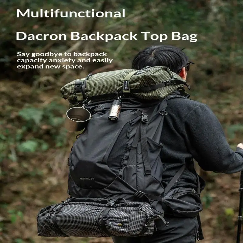 Multifunktionaler Dacron-Rucksack mit leichter, erweiterbarer Aufbewahrungstasche, perfekt zum Wandern, Camping und Backpacking. – Detail 1