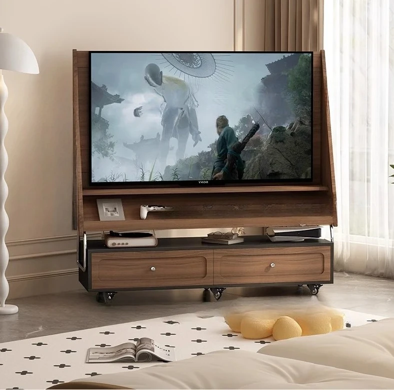 

High-end mobile TV cabinet bracket small apartment dining room storage locker integrated
