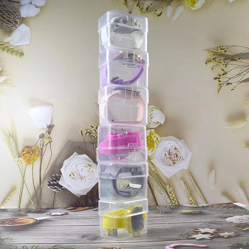 Transparent Box Plastic Watch Display Storage Holder Case Adult Children's Smart Watch Protective Boxes Organizer