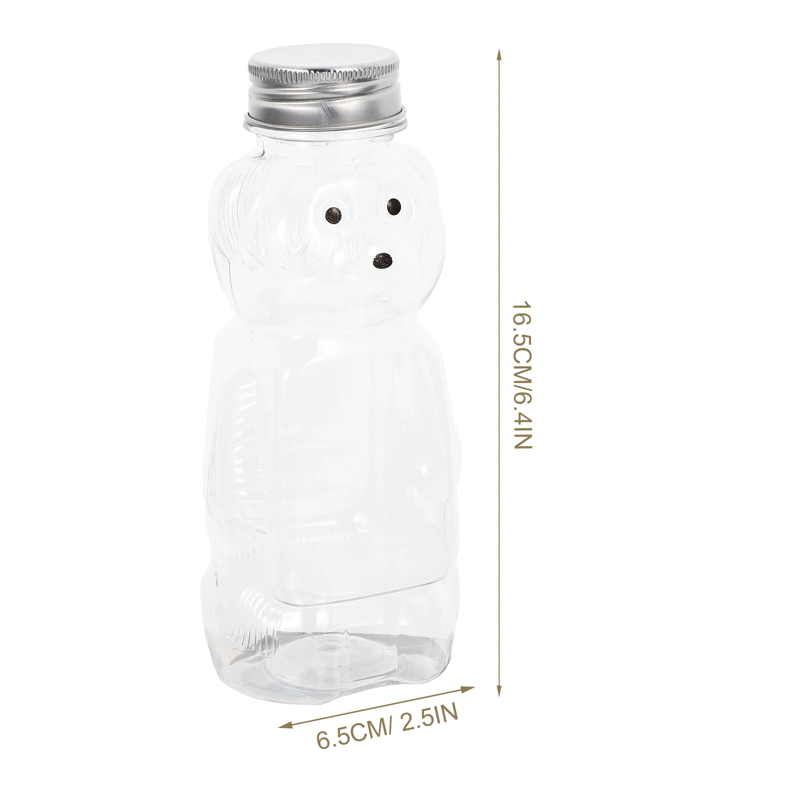 

10Pcs Bear Honey Bottle Transparent Jar Kitchen Food Holder Aluminum Craft Tea Tank Storage Container Sealed Reusable