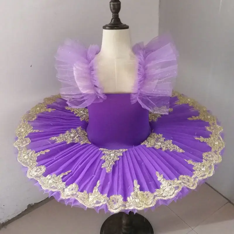 Summer Children's Ballet Dress Dance Show Costume Led Light Baby Tutu Fluffy Gauze Girl Dresses Princess Kids Clothes Vestidos