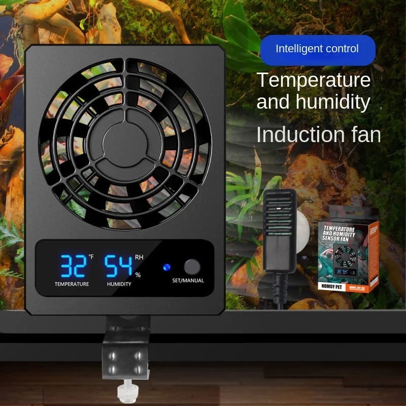 

Terrariums Ventilator Cooling Fan Reptiles Tanks Hangable Air Coolers Automatic Terrariums Chiller Temperature Control Fan