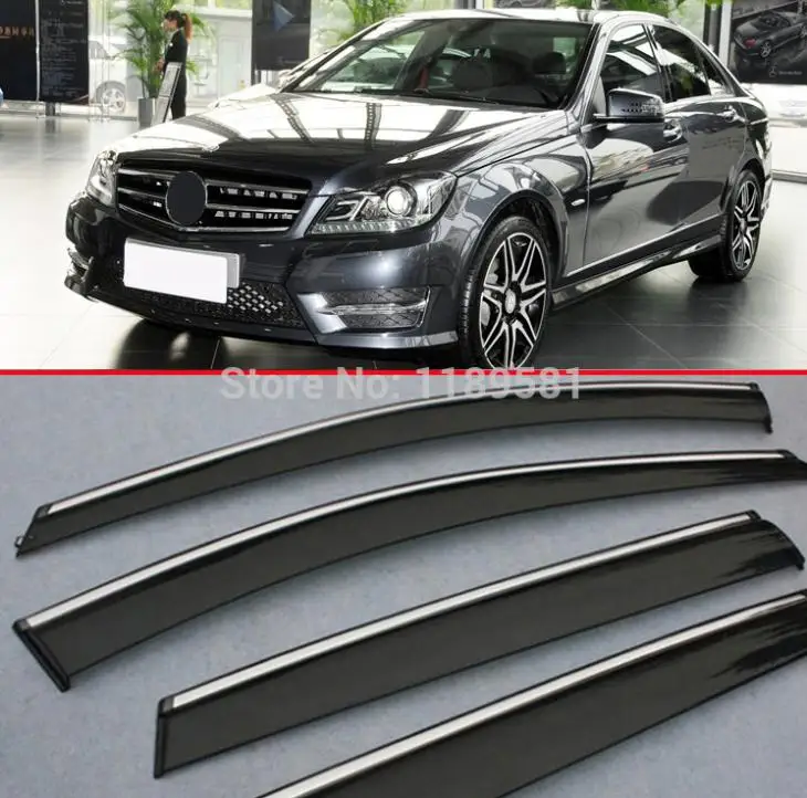 

For Benz C Class C200 2011-2013 Window Wind Deflector Visor Rain/Sun Guard Vent Car Accessories Stickers