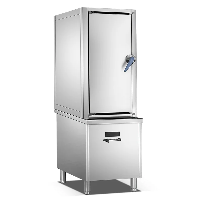 Commercial Kitchen Stainless Steel Double Doors Food Steam Cabinet High-Capacity Rice Food Steamer For Restaurants Hotels