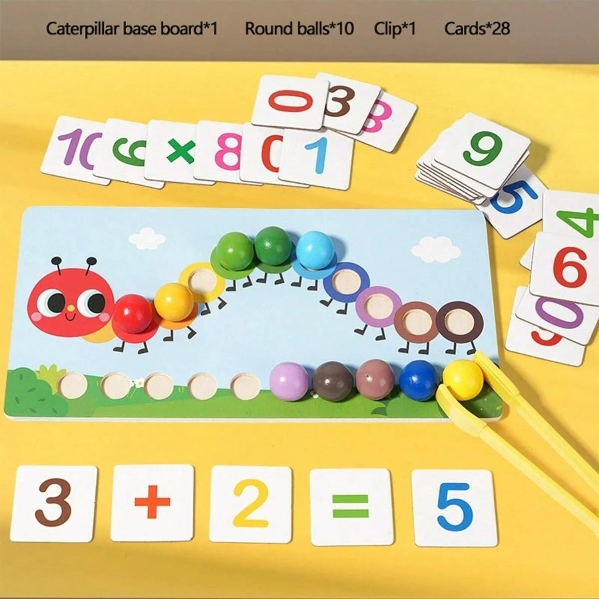 Grânulo brinquedo aritmético quebra-cabeça de madeira pai-filho jogo interativo crianças brinquedos educativos digitais jogo de correspondência de cores