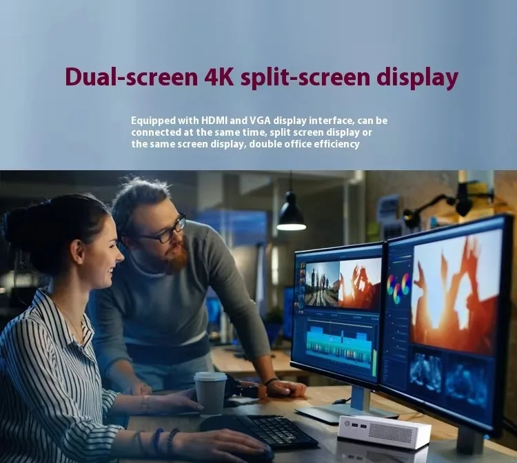 Ryzen 7 3700U Mini PC Mini Host With Stereo DDR4 NVMe SSD 2.5 Windows 11 Pro Rich Interface Desktop Computer