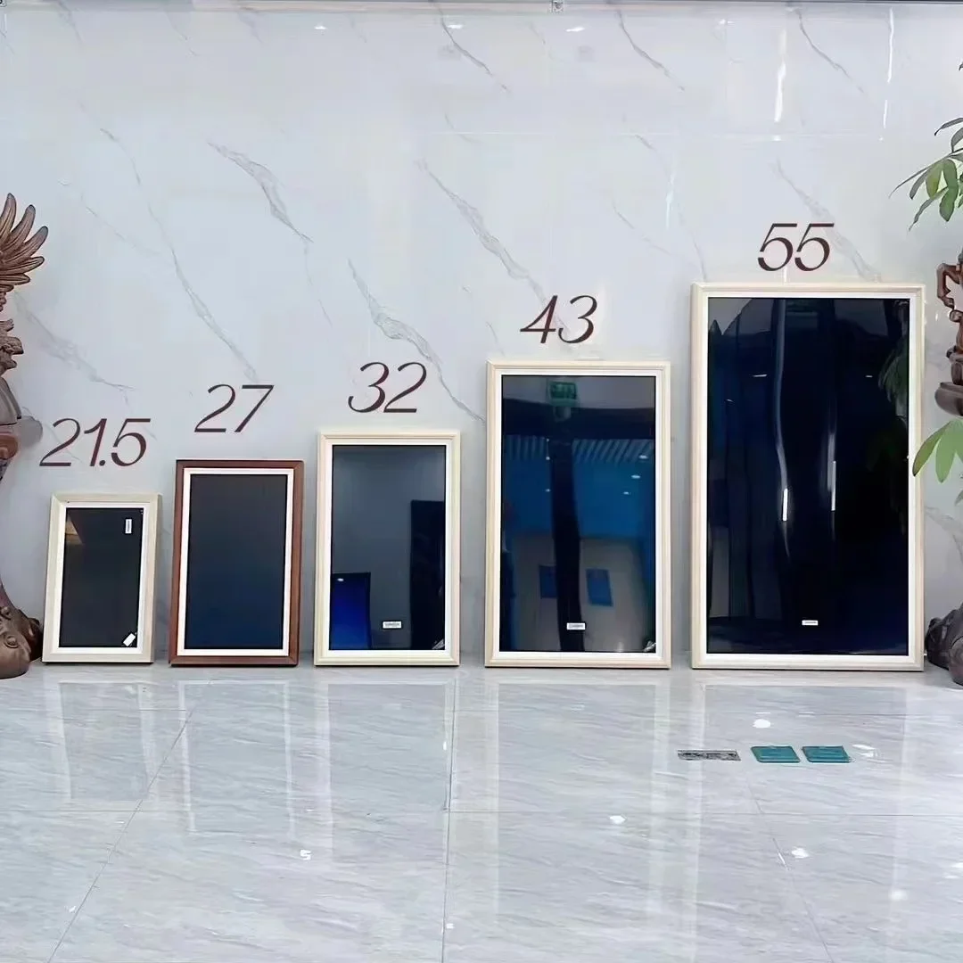 32 '' Wifi HD 2K Digital Picture Frame Smart Cloud Photo Video NFT Display Screen Video Song Marco Art Display 100% Solid Wood