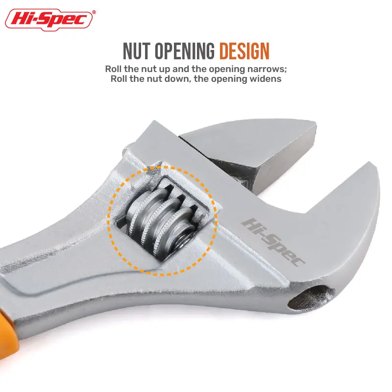 Llave de trinquete ajustable de 8 pulgadas, llave Universal de acero al cromo vanadio para el hogar y el baño, herramienta de mano