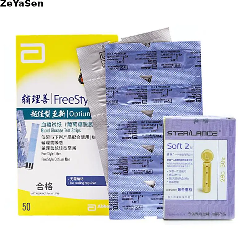 Tiras reactivas de glucosa Abbott Freestyle Optium Neo para máquina de glucosa y azúcar en sangre, medidor de cetona para diabéticos, glucómetro Exp: 2026-05