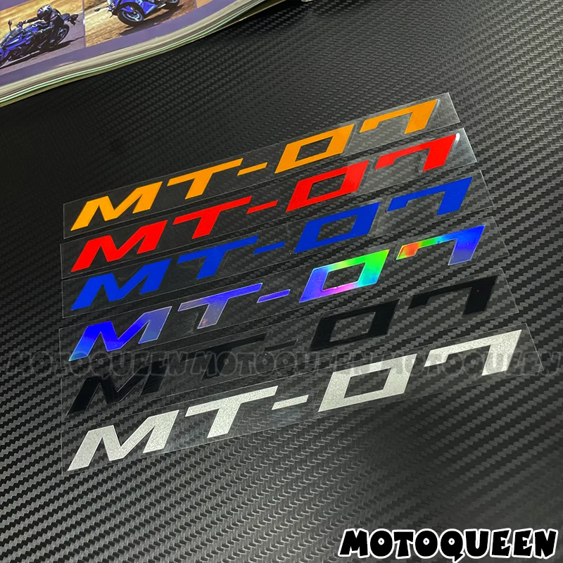 

2X Motorcycle Body Shell Wheels Fairing Label Emblem Helmet Tank Pad Decoration Reflective Decals Stickers For MT-07 MT07 MT 07
