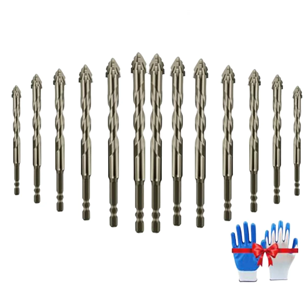 

4 Flute Serrated Drill Bit Set for Stone Glass Wood and Metal Efficient Drilling and Tapping for Various Projects