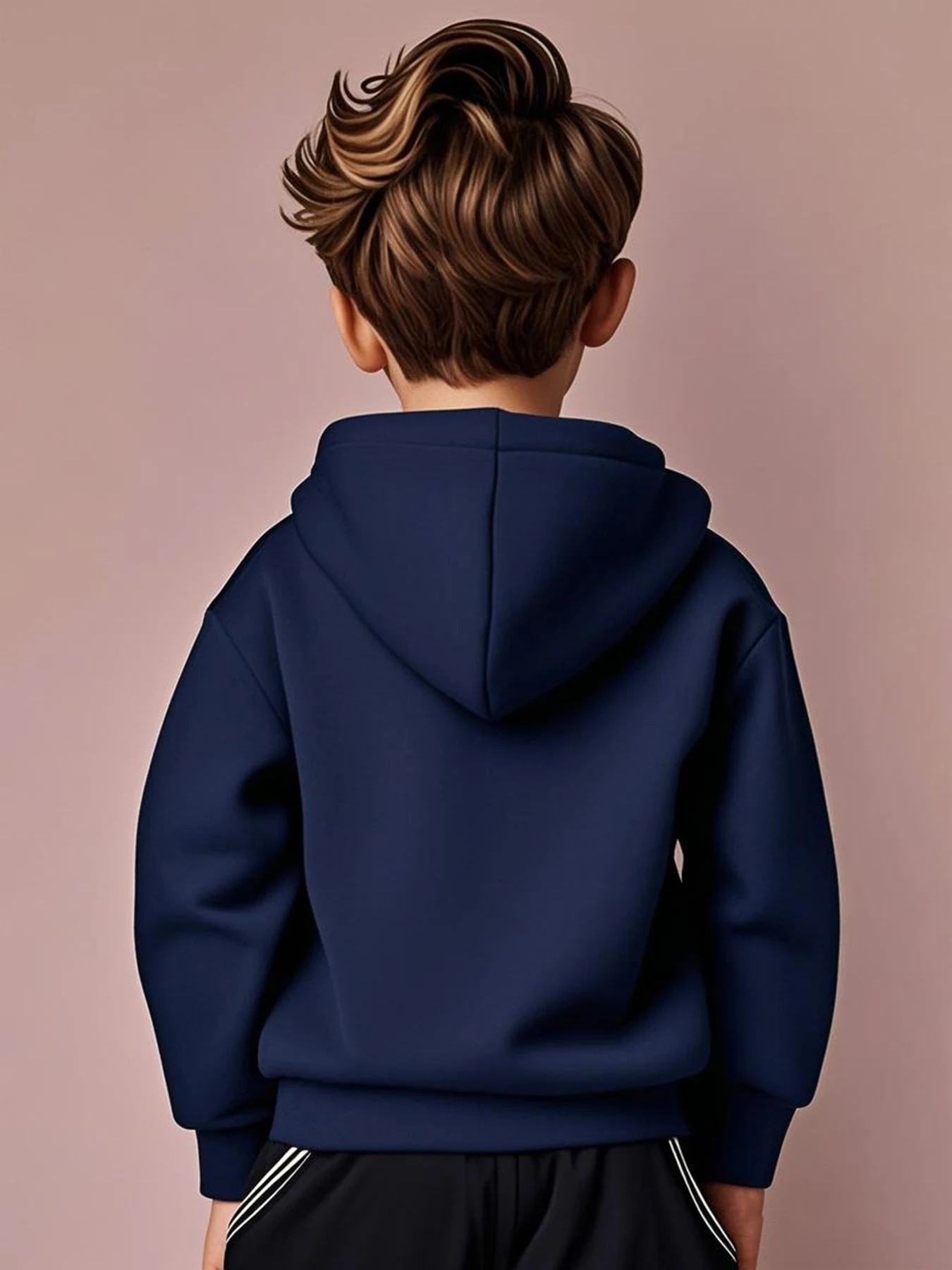 سويت شيرت بقلنسوة سميك ودافئ للأولاد من عمر 5 إلى 13 سنة. إنها الخيار المثالي للارتداء اليومي والأنشطة الخارجية.