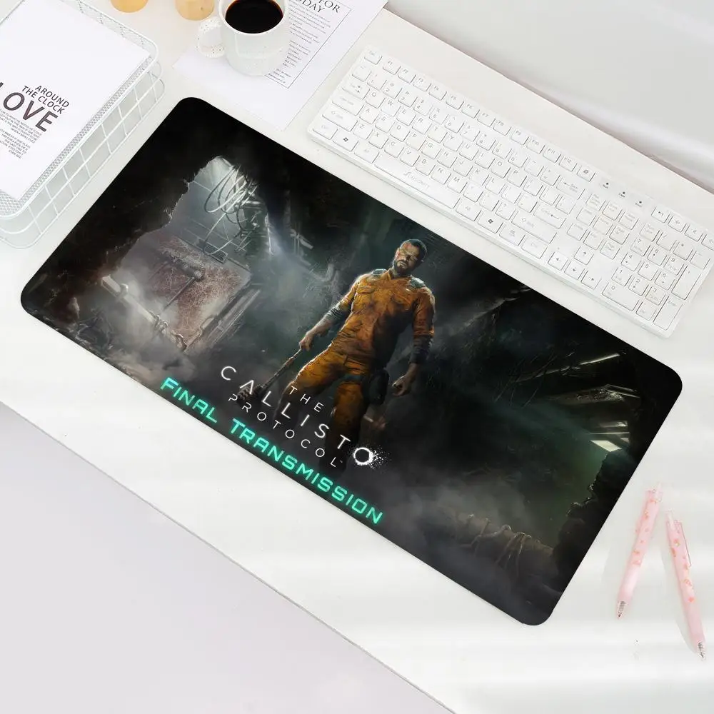 

Horror survival video game The Callisto Protocol Mouse Pad Non-Slip Rubber Edge locking mousepads Game play mats for notebook PC kawaii keyboard computer