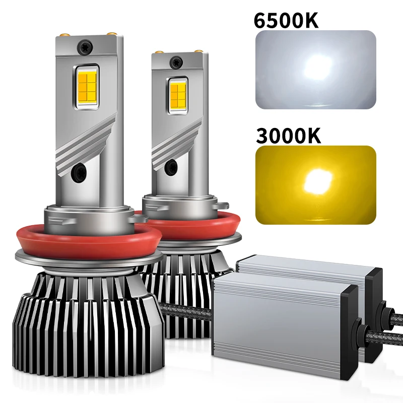 

H11 Bi-color LED Headlight Bulb Car Fog Light 9005 HB3 9006 HB4 H7 H8 H9 H1 H3 H4 880 881 5202 PSX24W PSX26W H19 H18 Auto Lamp