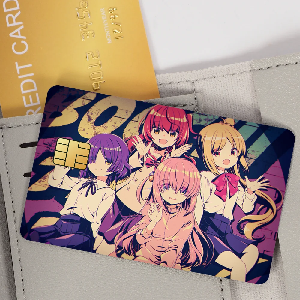 Anime Bocchi The Rock Decorative Small Waterproof Chip 4PCS Card Sticker New Anti-Scratch