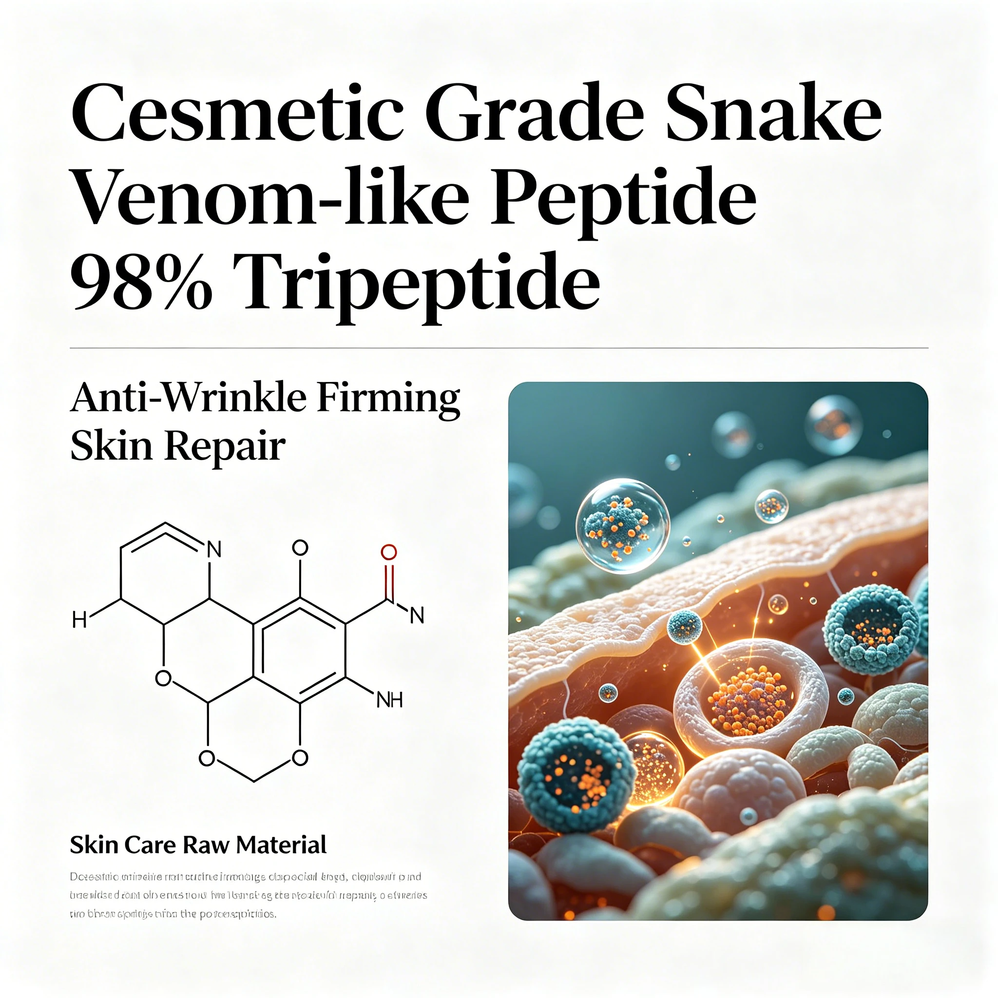 

Snake Venom-like Peptide 98% Tripeptide Cosmetic Grade Material | Anti-Wrinkle Firming Skin Repair Skin Care Raw