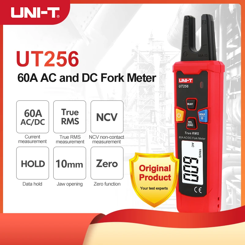 UNI-T cyfrowy miernik widełkowy UT256 60A AC DC miernik cęgowy True RMS szczypce amperomierz NCV Tester wysoka precyzja