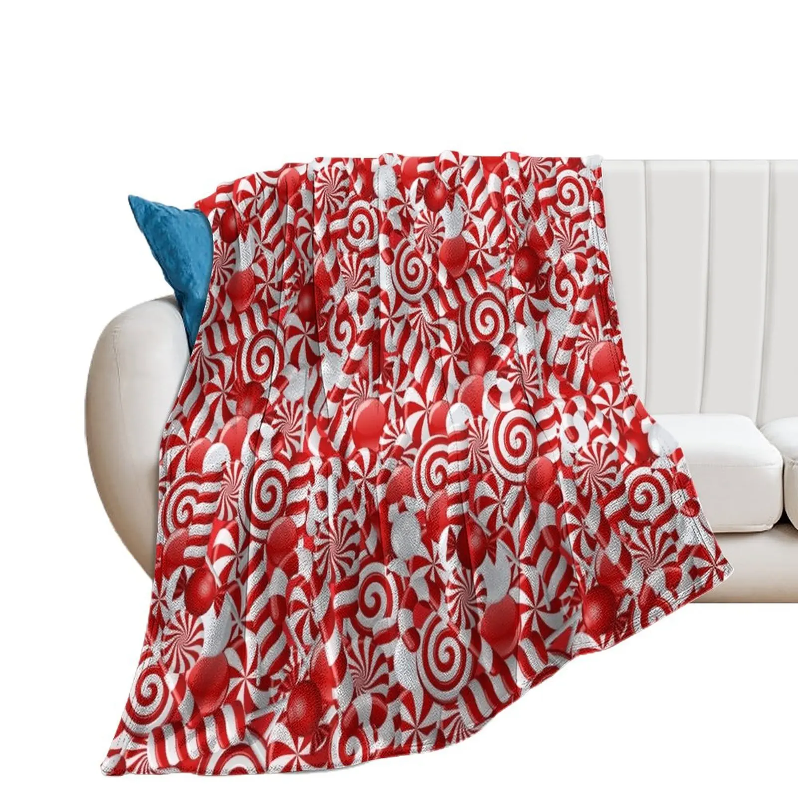 

Peppermint Candy Throw Blanket Blankets For Sofas bed plaid christmas gifts Quilt Blankets