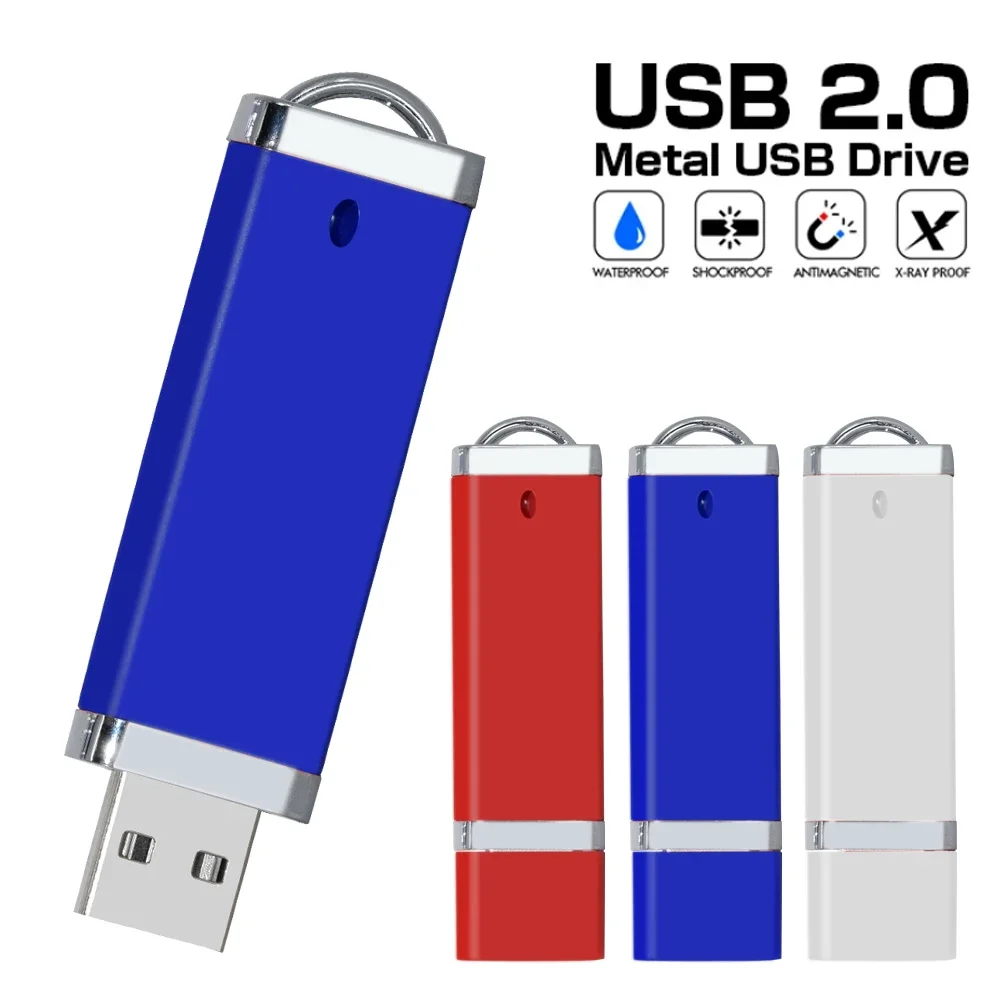 Pen Drive Plastic lighter USB2.0 Flash Drives 128GB white Memory Stick 64GB16GB 8GB Pendrive Blue U Disk Creative Business Gift