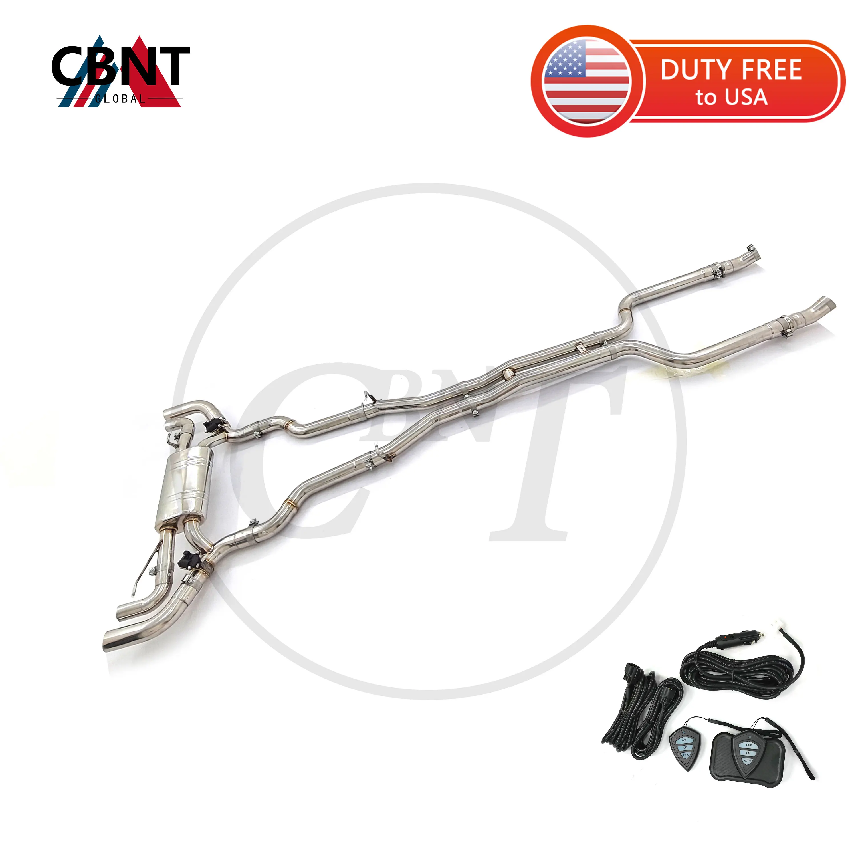 

CBNT Exhaust Pipe with Valve Muffler for BMW M550i G30/G31 N63 4.4T Valved Catback Exhaust High Performance SS304 Exhaust System