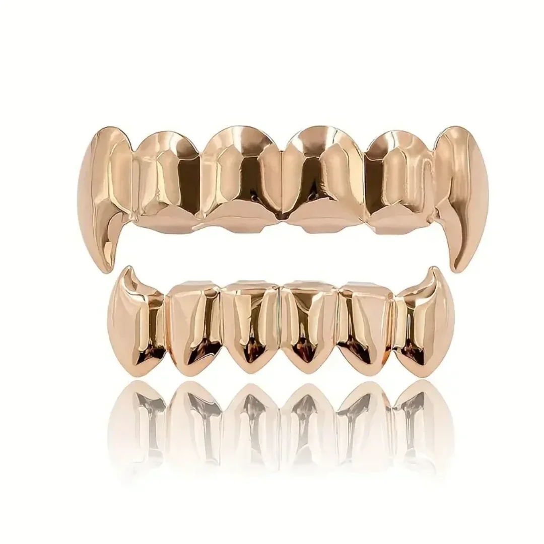 Klassische Glänzende Vampirzähne Zahnkappen Hip-Hop 6/6 Glatte Oberfläche Zahn-Grills für Frauen Männer Halloween Cosplay Schmuck Geschenk – Detail 14